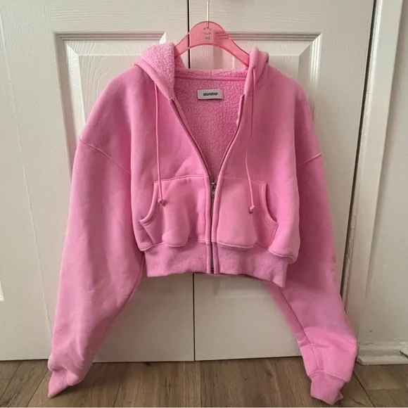 GUIZIO Pink Cropped Hoodie 💕 - Picture 4 of 6